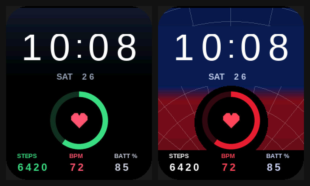 Preview with sample values